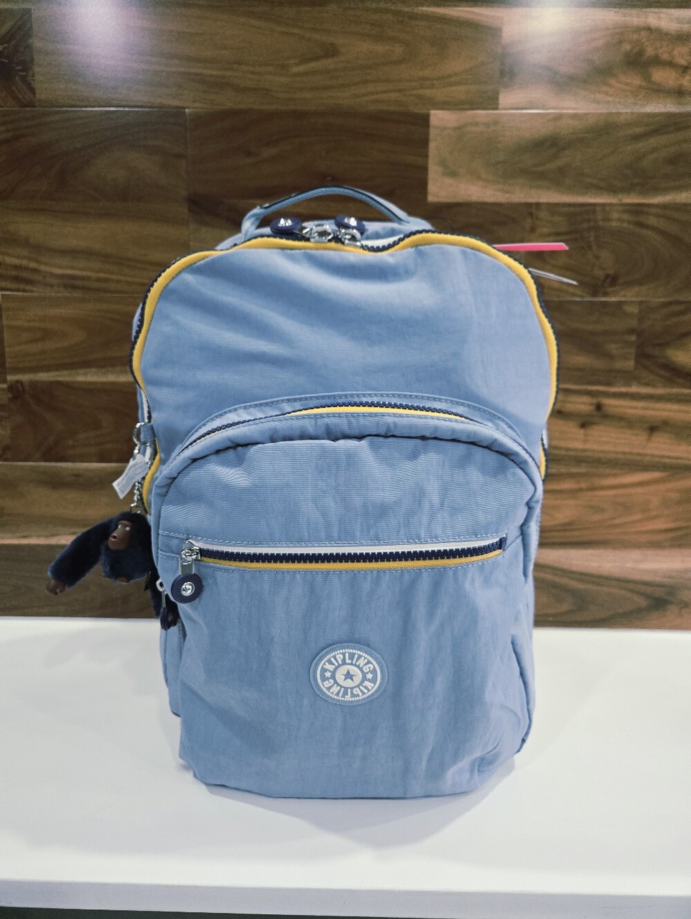 Kipling Light Blue Backpack School Travel Laptop Seoul NEW